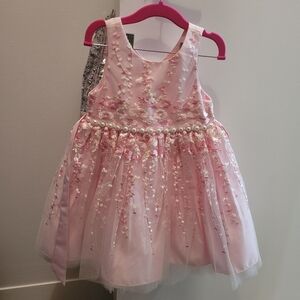 American Princess Pink Sequin Tiered Sundress